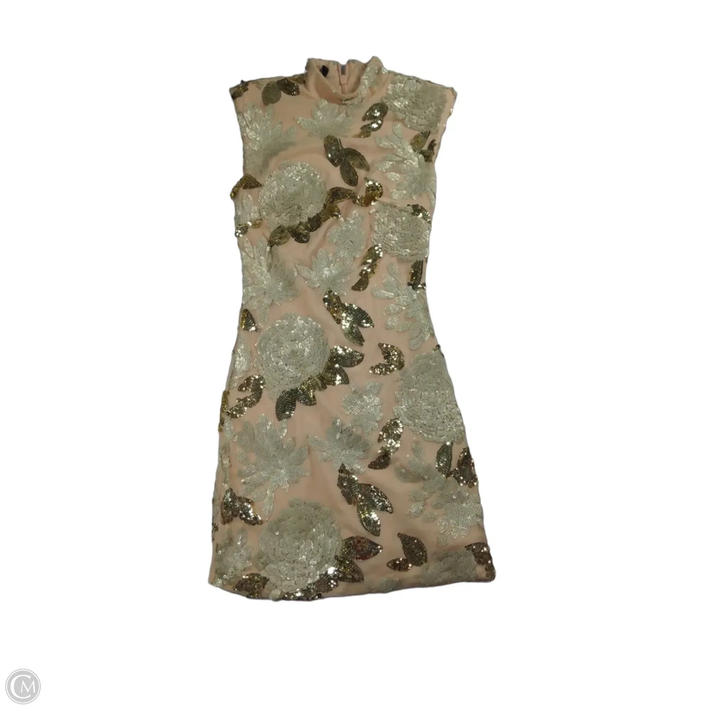 Dress Party Short By Bebe In Gold & Pink, Size: 0