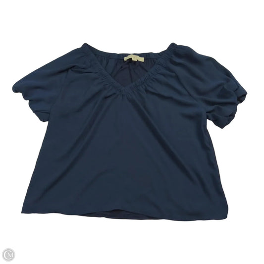 Top Short Sleeve By Loft In Navy, Size: Xs