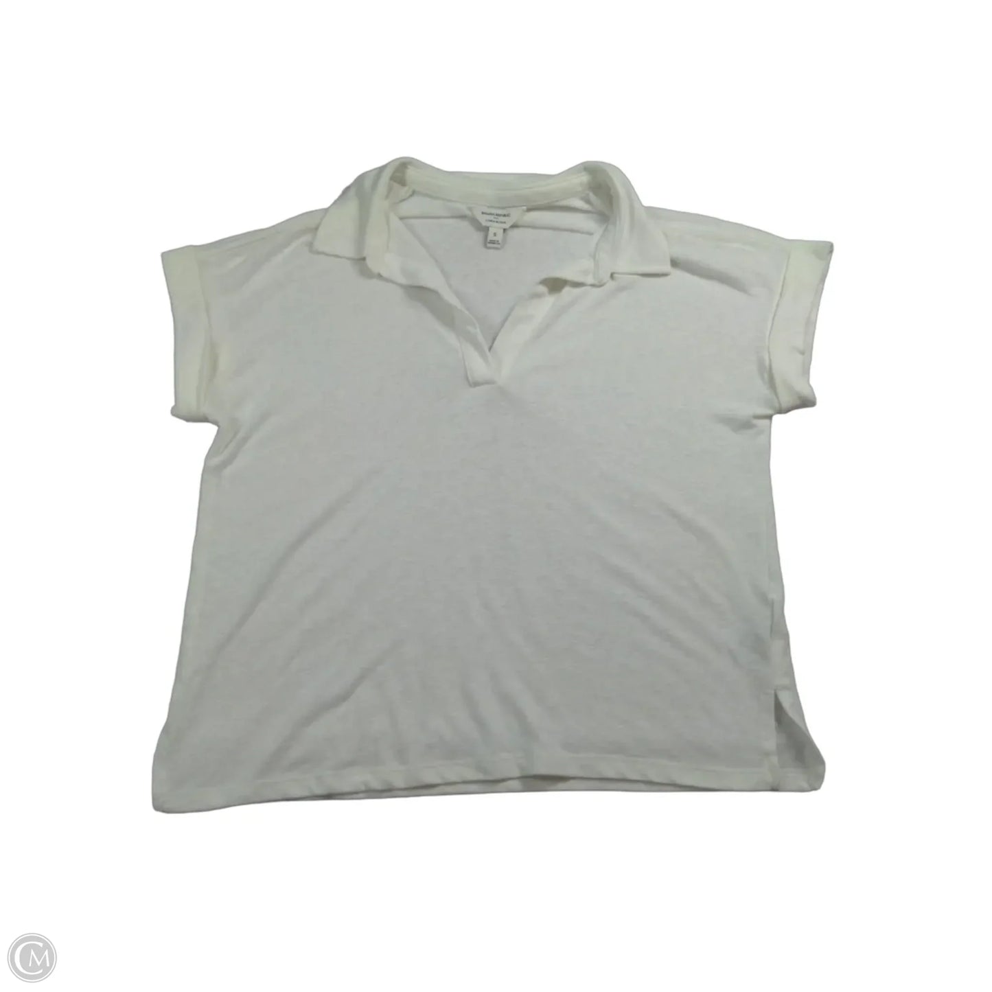 Top Short Sleeve By Banana Republic In White, Size: S