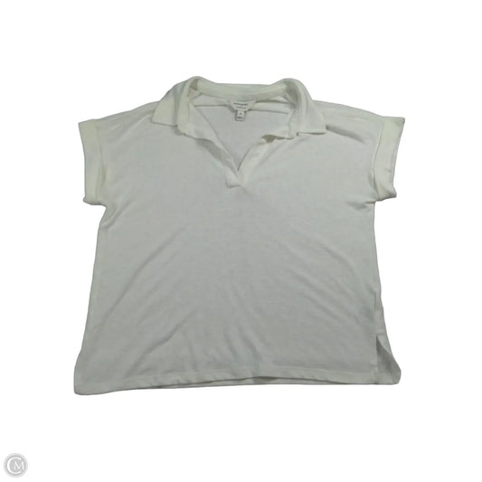 Top Short Sleeve By Banana Republic In White, Size: S