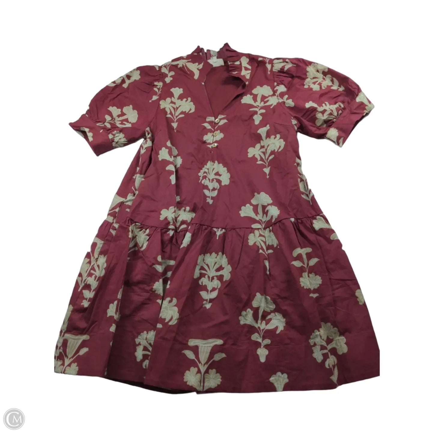 Dress Casual Short By Entro In Cream & Red, Size: M