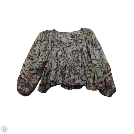 Top Long Sleeve By Billabong In Floral Print, Size: M