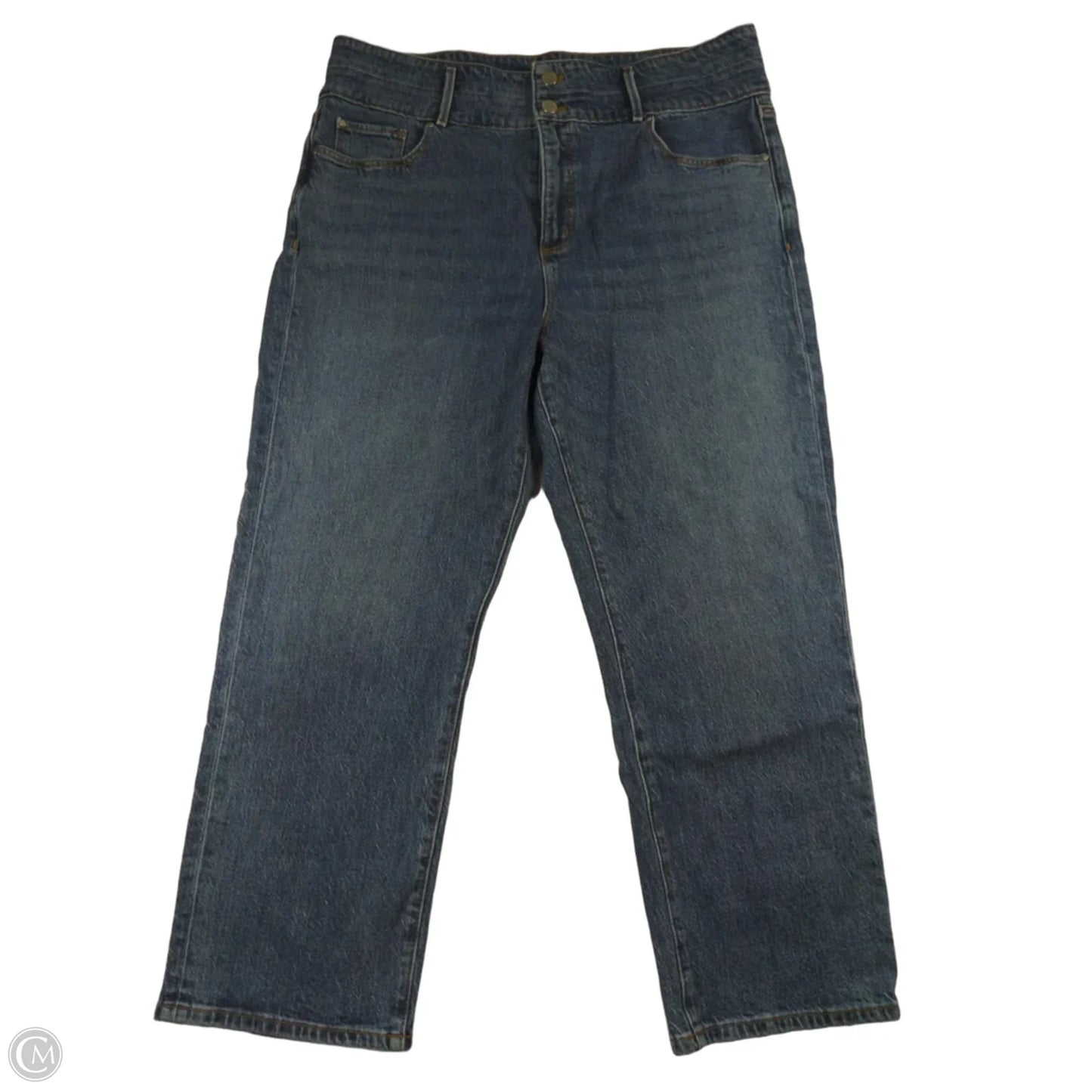Jeans Straight By Ann Taylor In Blue Denim, Size: 14