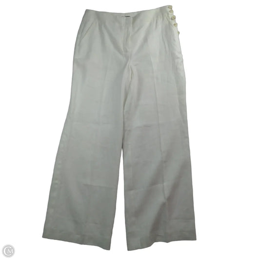 Pants Linen By Talbots In White, Size: 12
