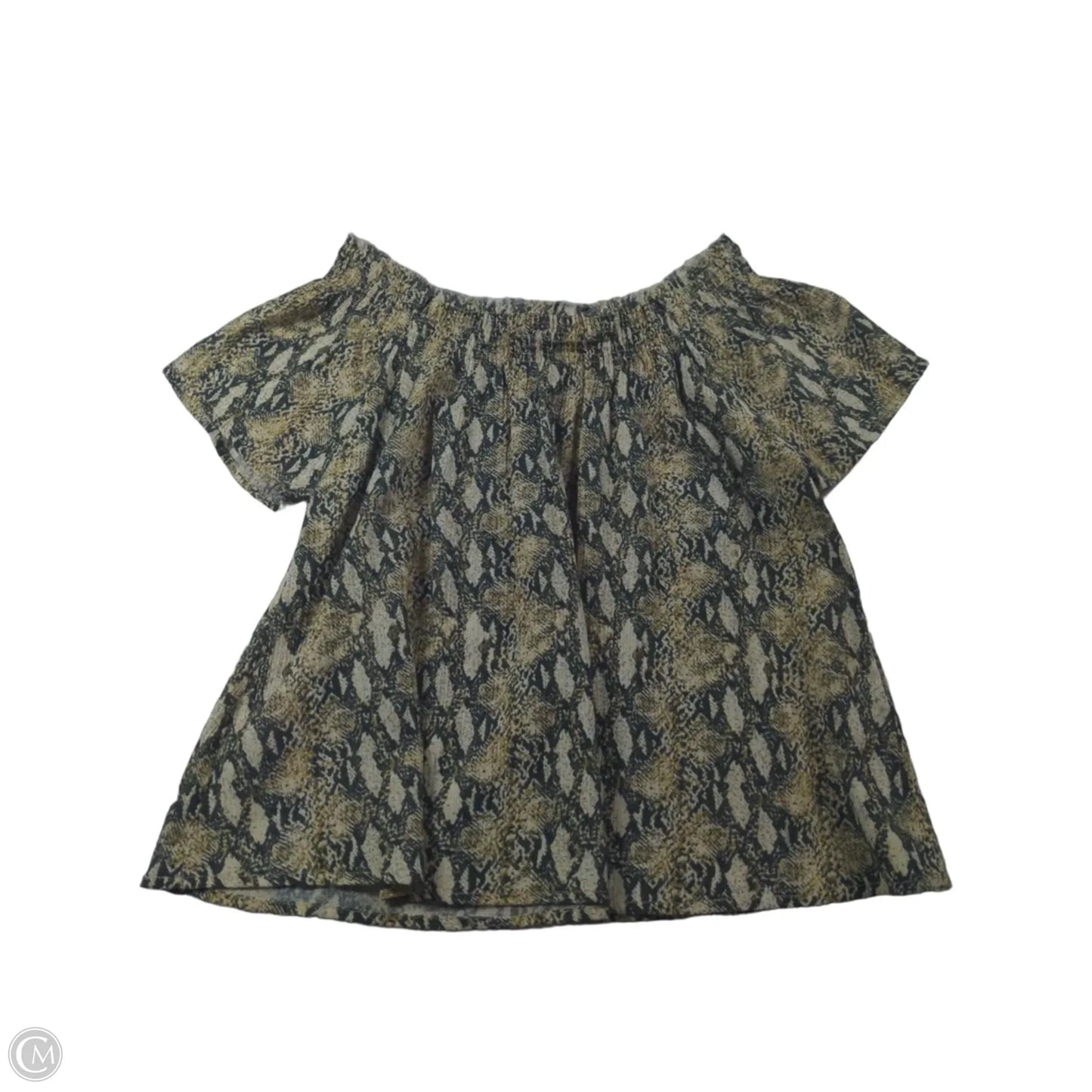 Top Short Sleeve By Clothes Mentor In Snakeskin Print, Size: Xs