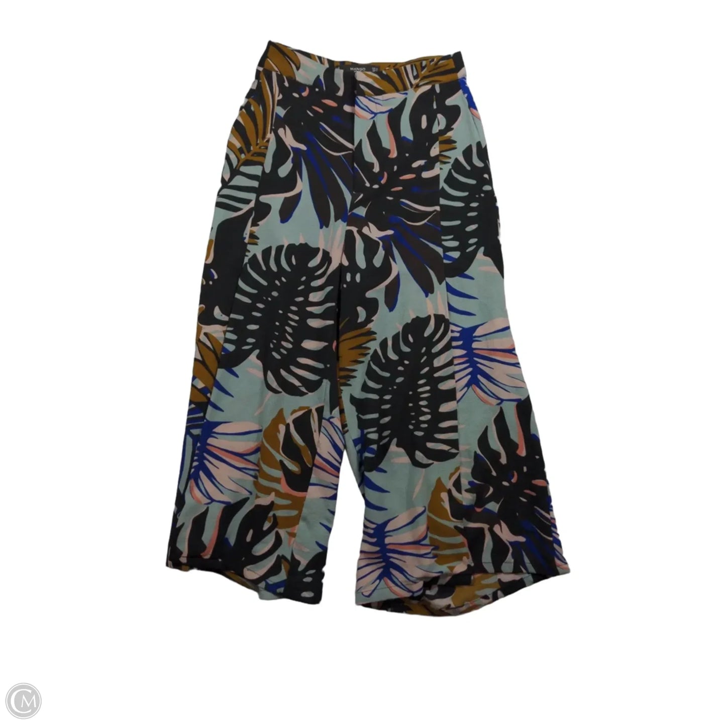 Pants Cropped By Mango In Tropical Print, Size: 2