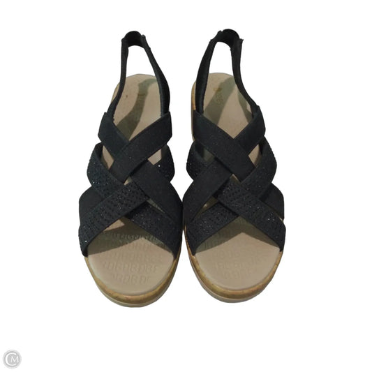 Sandals Heels Platform By Bzees In Blue, Size: 8.5