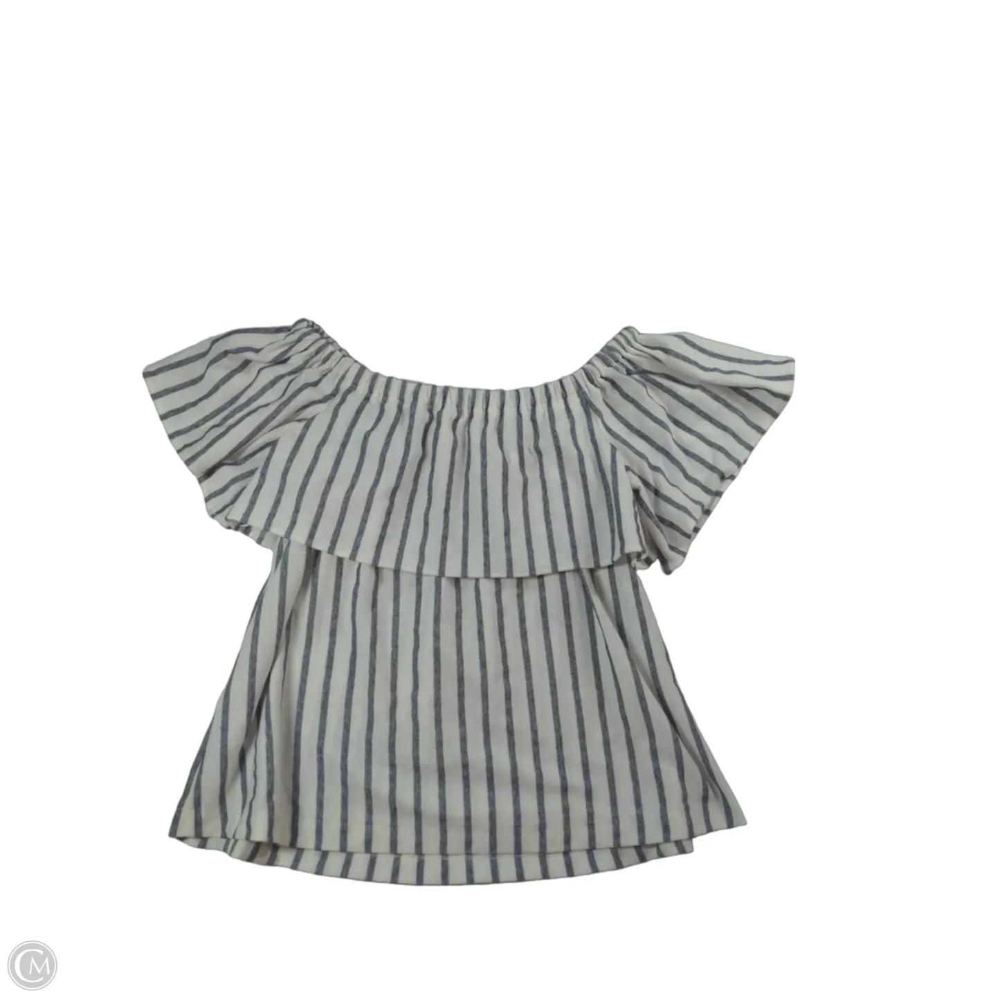 Top Short Sleeve By Banana Republic In Striped Pattern, Size: S
