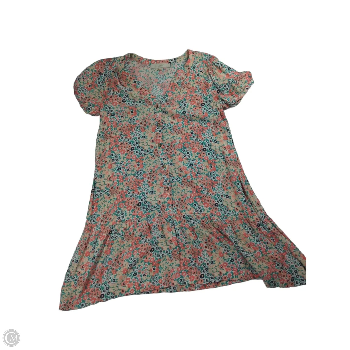 Dress Casual Short By Loft In Floral Print, Size: Xs