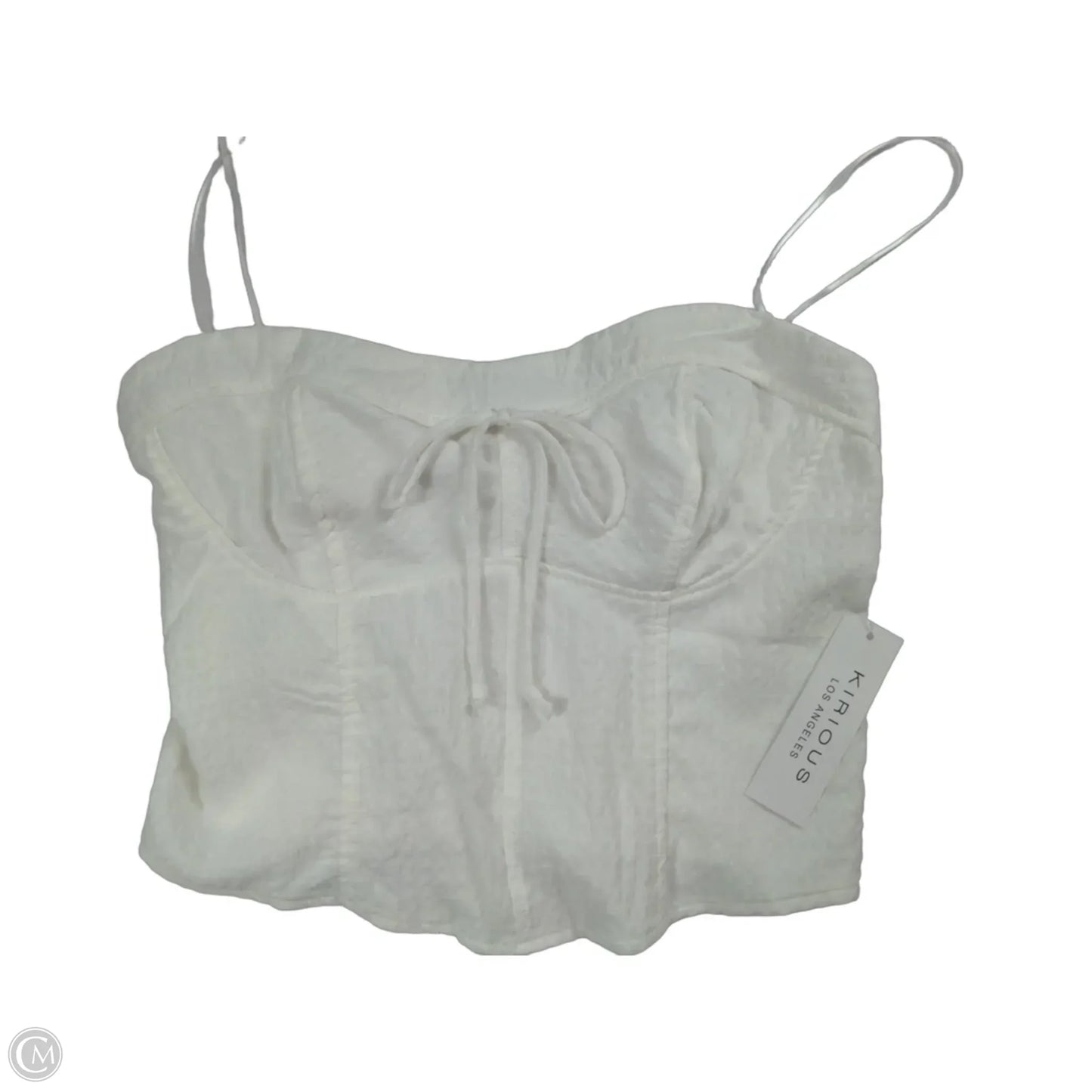 Top Sleeveless By Kirious In White, Size: M
