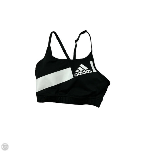 Athletic Bra By Adidas In Black & White, Size: Xs