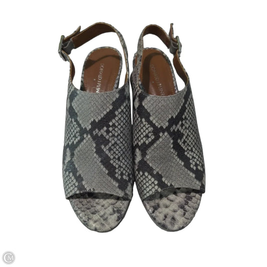 Sandals Heels Wedge By Donald Pliner In Animal Print, Size: 8