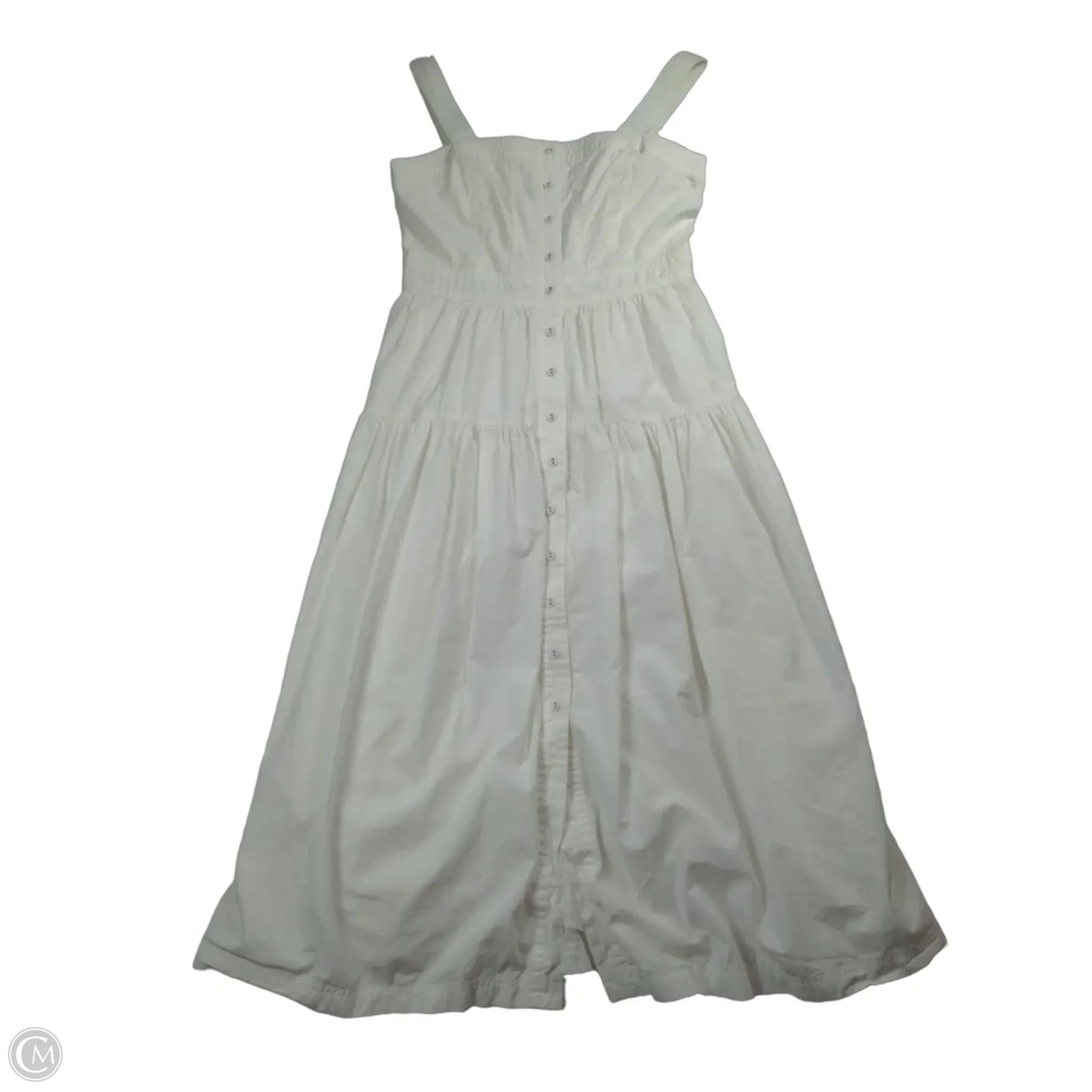 Dress Casual Midi By Banana Republic In White, Size: 0