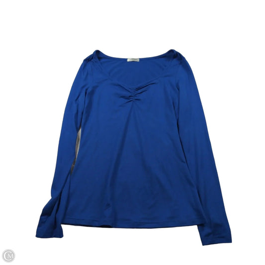 Top Long Sleeve By Ekouaer In Blue, Size: M