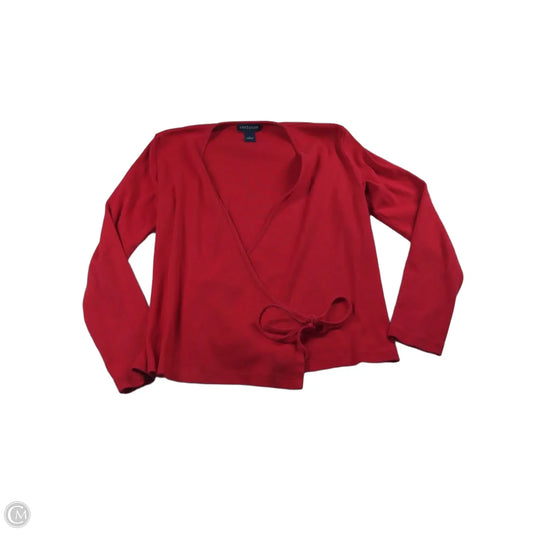 Top Long Sleeve By Ann Taylor In Red, Size: S