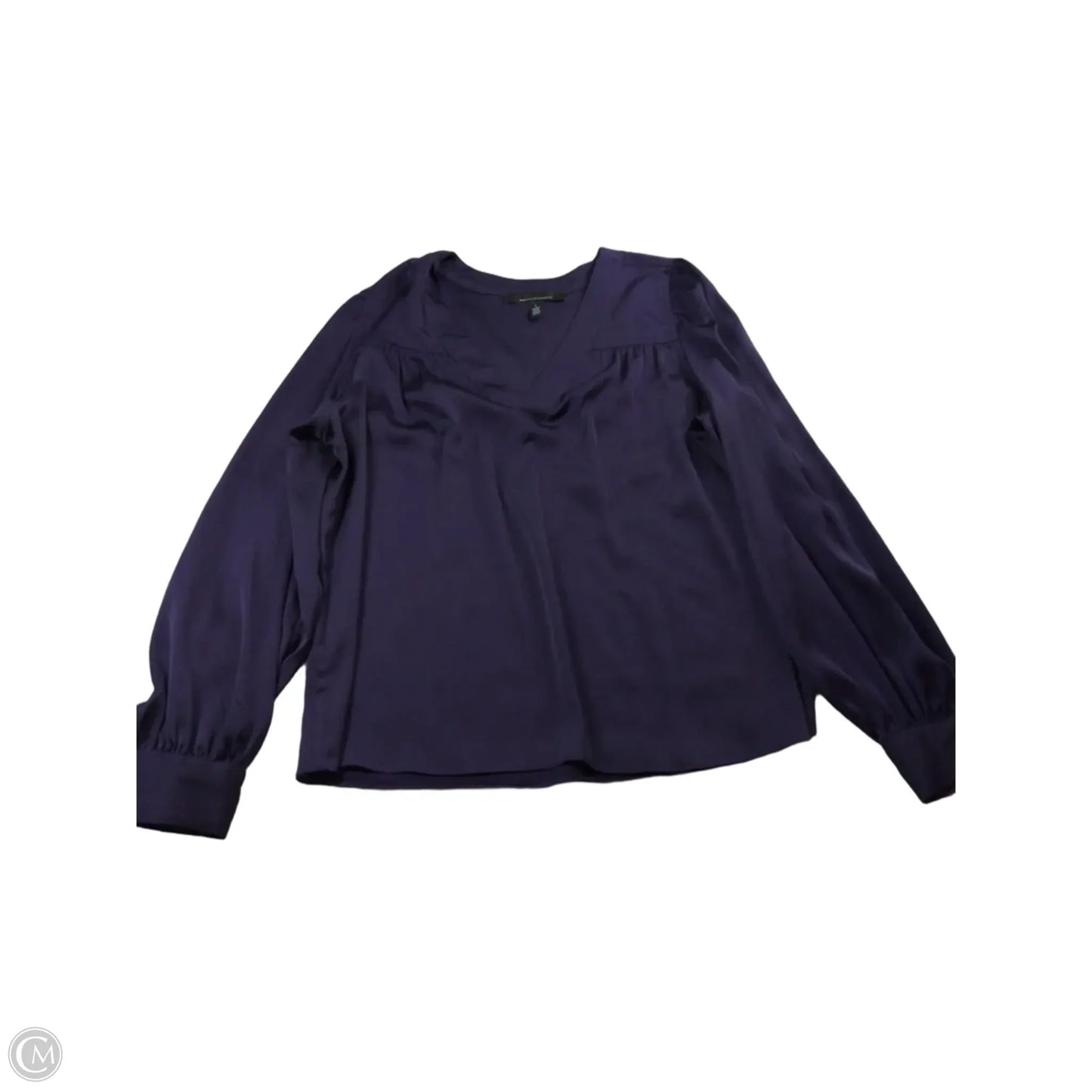 Blouse Long Sleeve By White House Black Market In Purple, Size: L