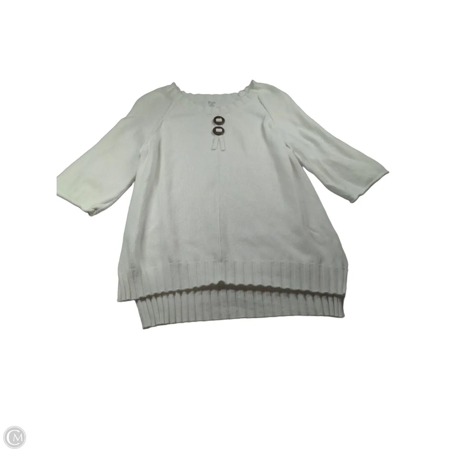 Sweater By Clothes Mentor In White, Size: M