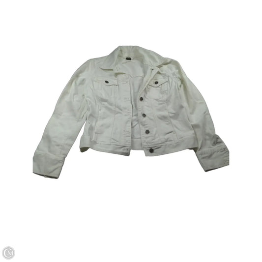 Jacket Denim By Eddie Bauer In White, Size: S