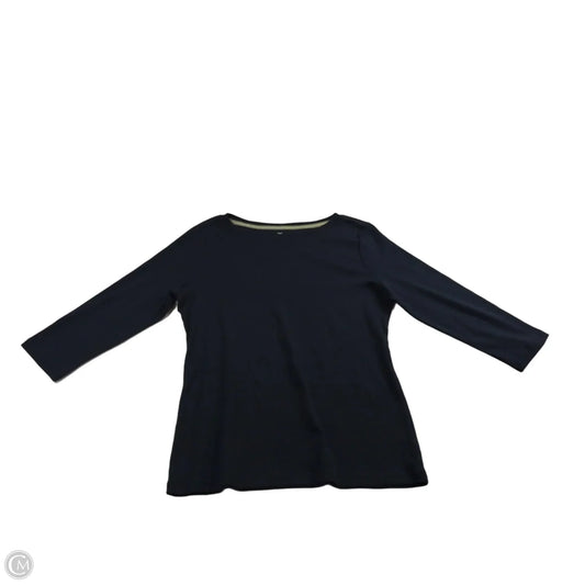 Top Long Sleeve By Talbots In Navy, Size: Mp
