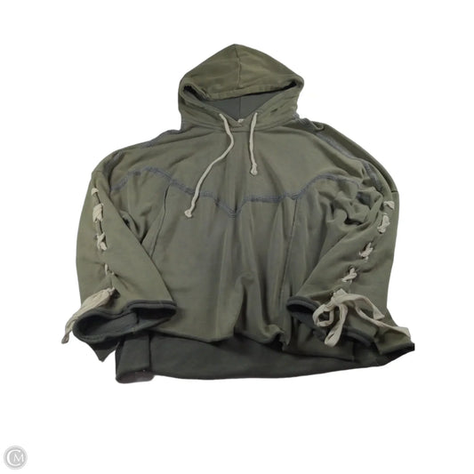 Sweatshirt Hoodie By Pol In Green, Size: L