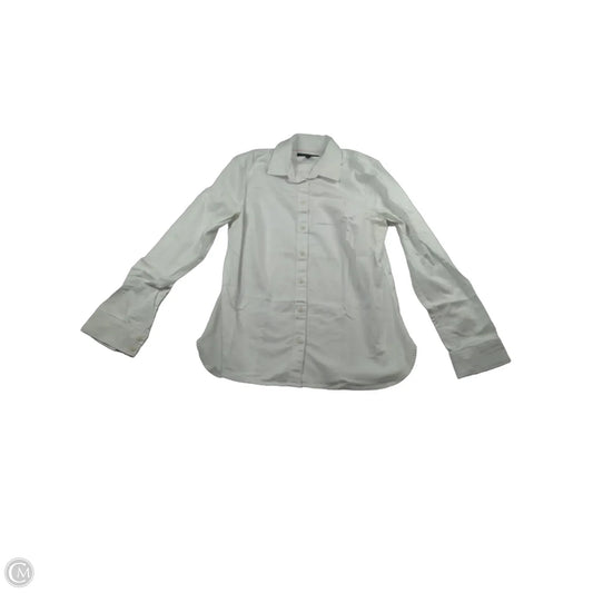 Top Long Sleeve By Banana Republic In White, Size: 6