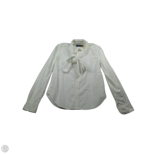 Top Long Sleeve By Polo Ralph Lauren In White, Size: 6