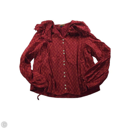 Top Long Sleeve By Universal Thread In Red, Size: Xl