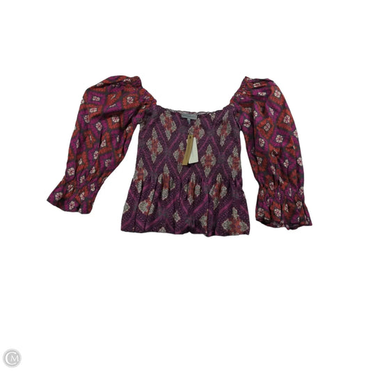Top Long Sleeve By Anthropologie In Multi-colored, Size: S