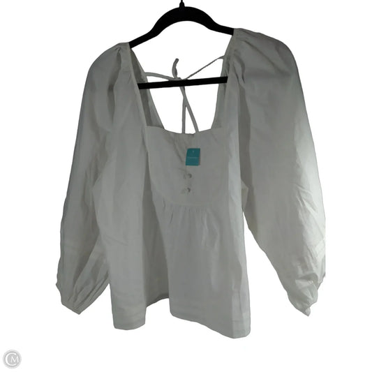 Blouse Long Sleeve By Maurices In White, Size: L