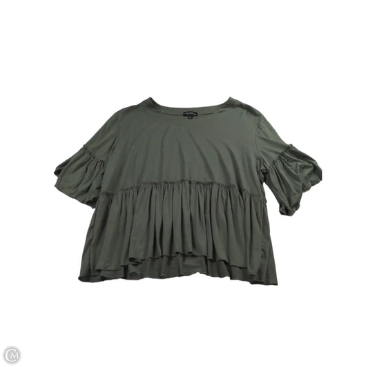 Top 3/4 Sleeve By Originality In Green, Size: L