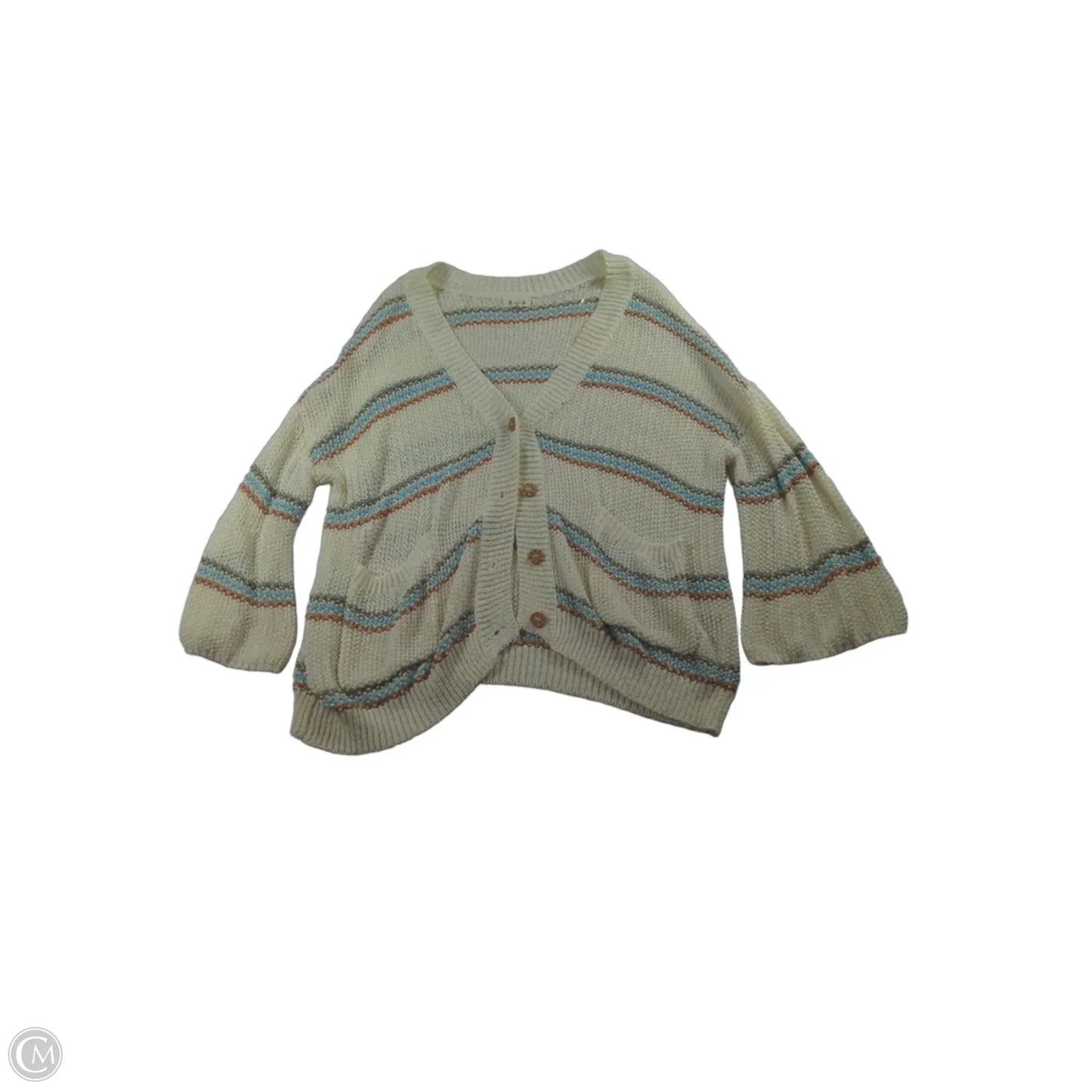 Cardigan By Pol In Striped Pattern, Size: S