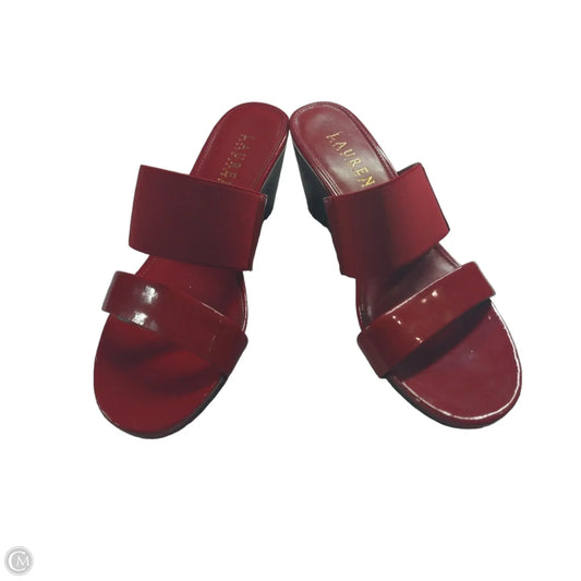 Shoes Heels Kitten By Ralph Lauren In Red, Size: 6.5