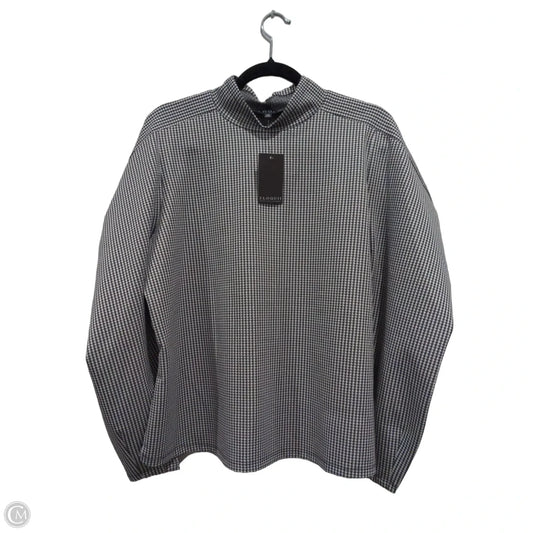 Top Long Sleeve By Eloquii In Black & White, Size: L