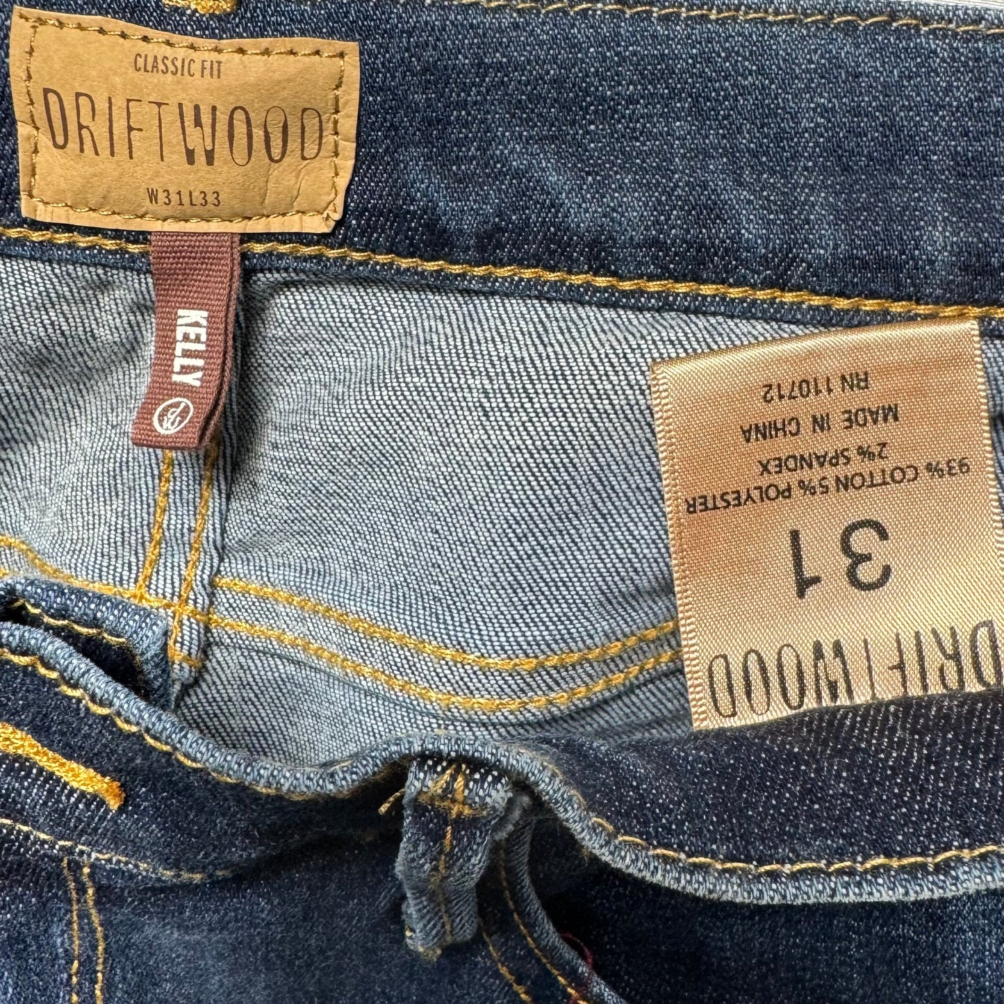 Kelly Jeans By Driftwood In Blue Denim, Size: 12/31