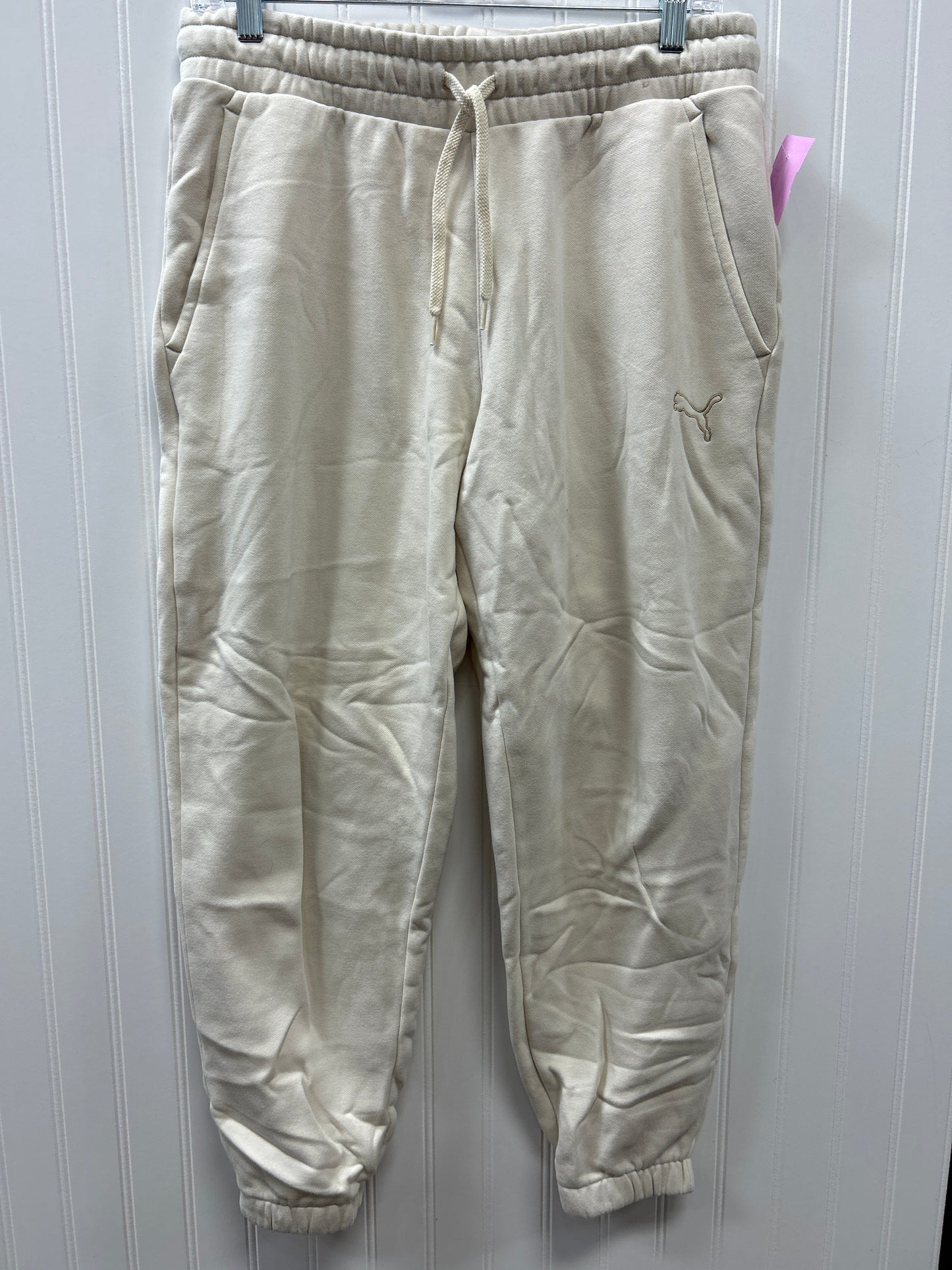 Athletic Pants By Puma In Cream, Size:M