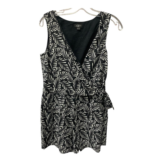 Romper By Loft In Black & White, Size:4P