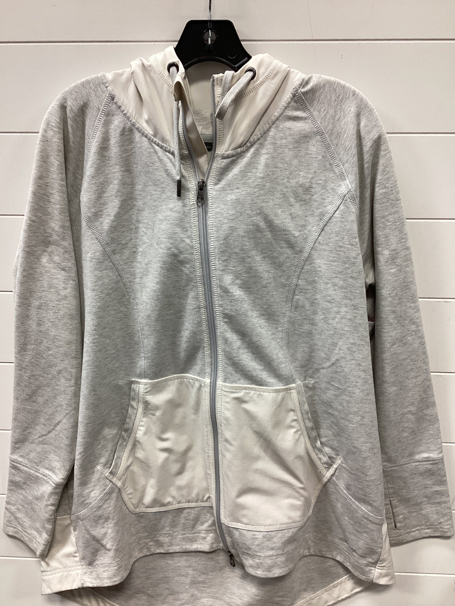 Sweatshirt Hoodie By Eddie Bauer In Grey, Size:1X