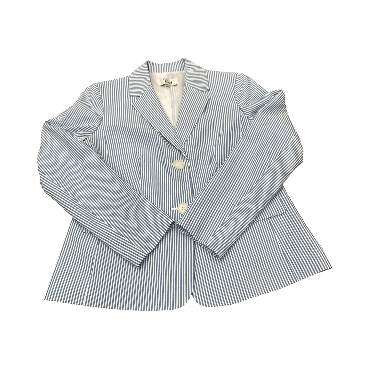 Blazer By Le Suit In Striped Pattern, Size:6