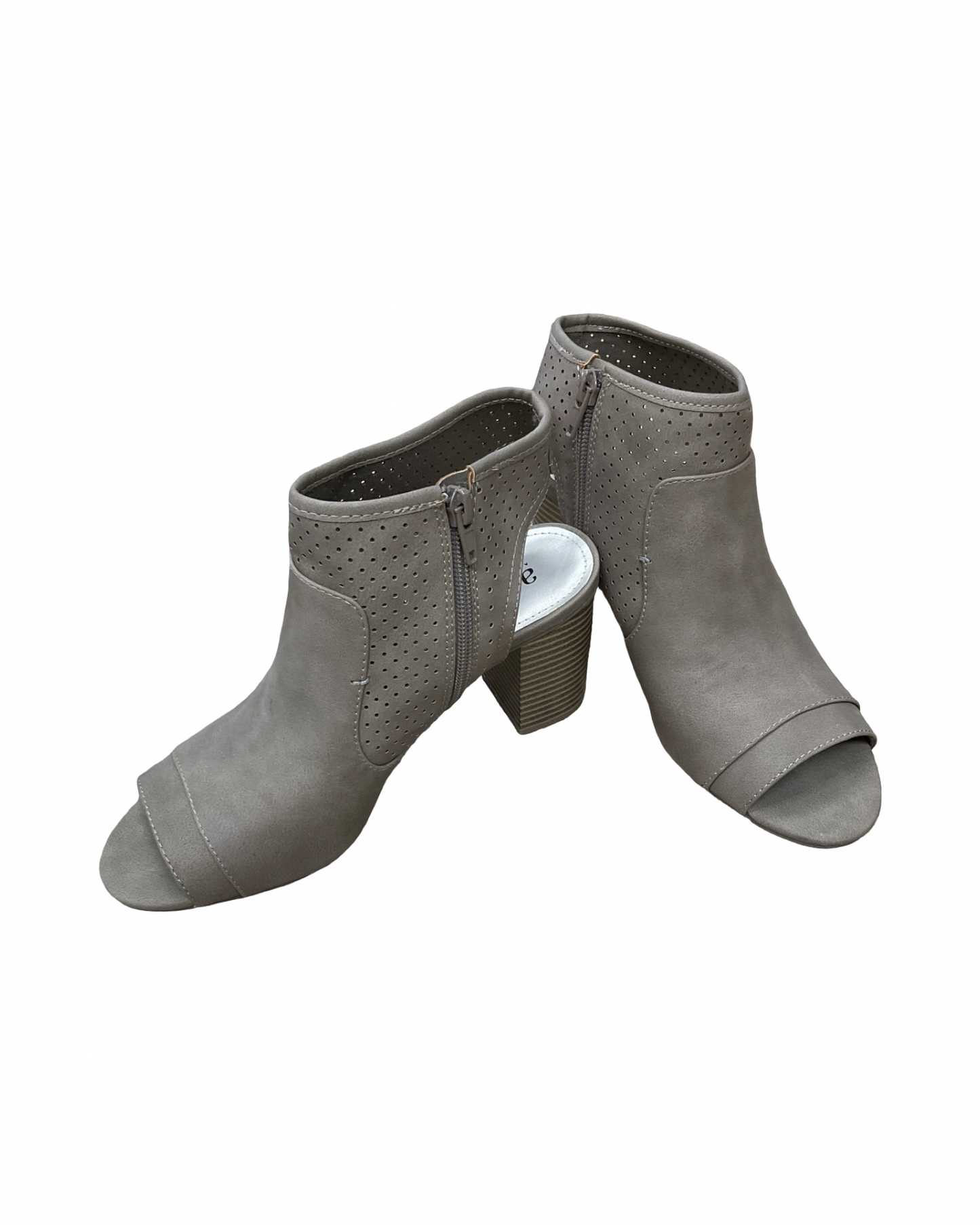 Sandals Heels Block By Ana In Taupe, Size:8