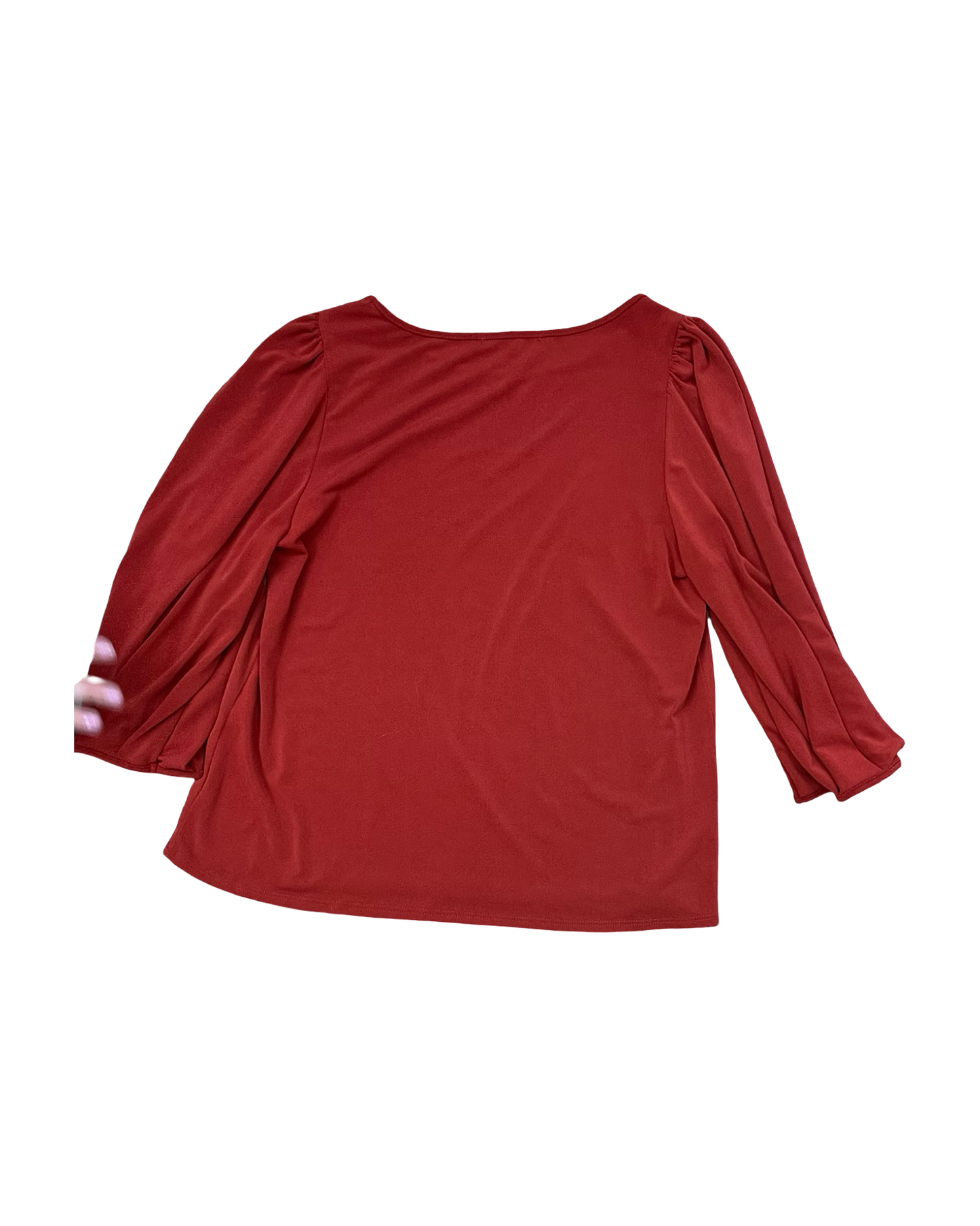 Top 3/4 Sleeve By Green Envelope In Red, Size:M
