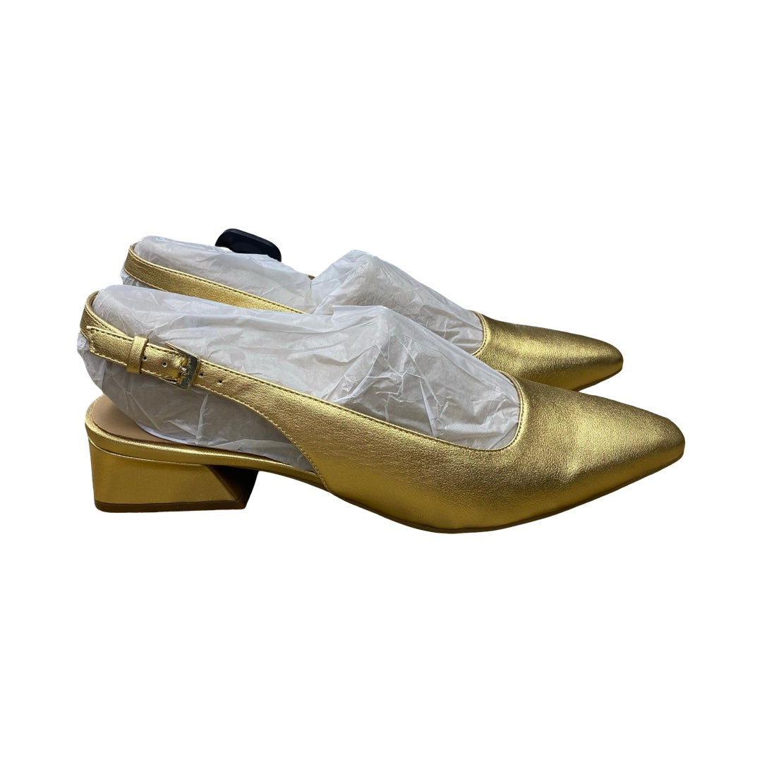 Shoes Heels Block By Naturalizer In Gold, Size:10