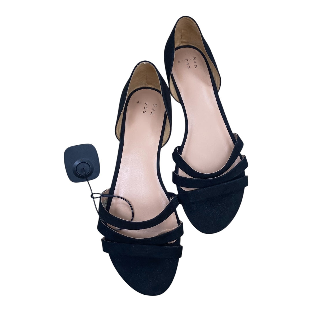 Sandals Flats By A New Day In Black, Size:8.5