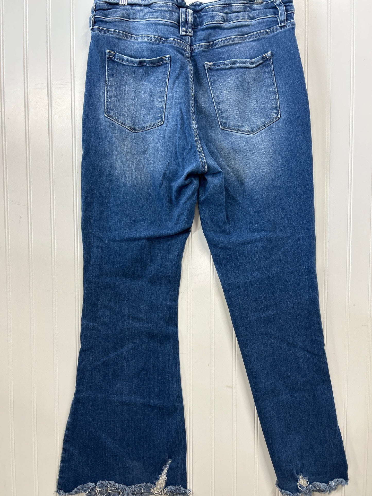 Jeans Flared By Kancan In Blue Denim, Size:14