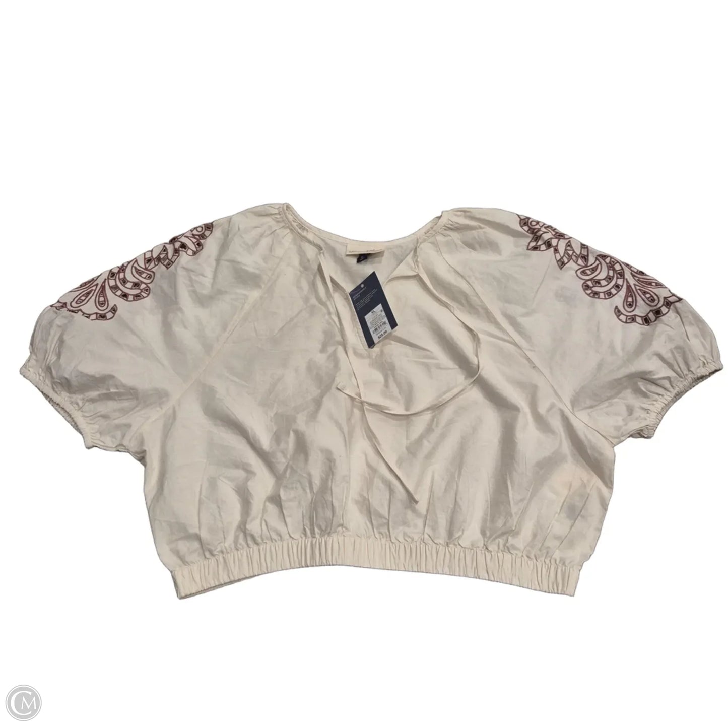 Top Short Sleeve By Universal Thread In Cream, Size: Xl