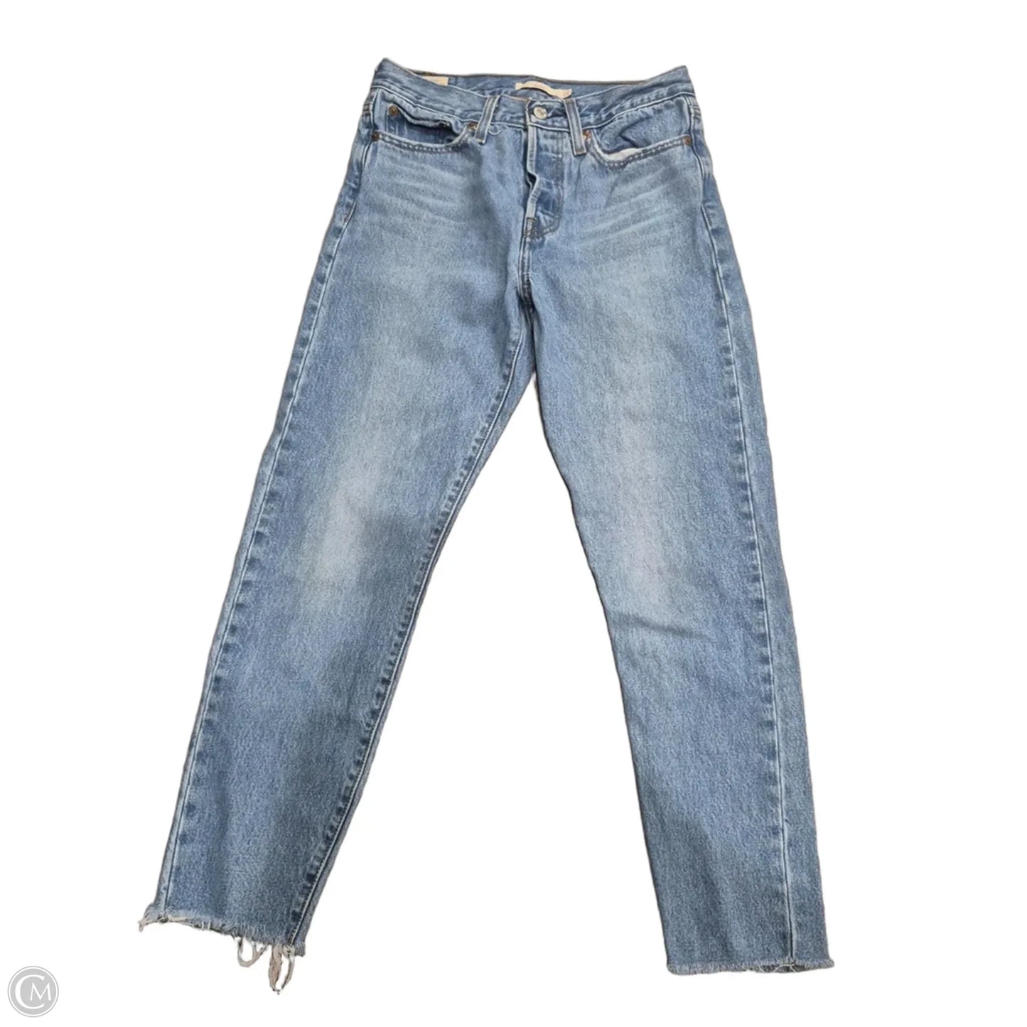 Jeans Straight By Levis In Blue Denim, Size: 4