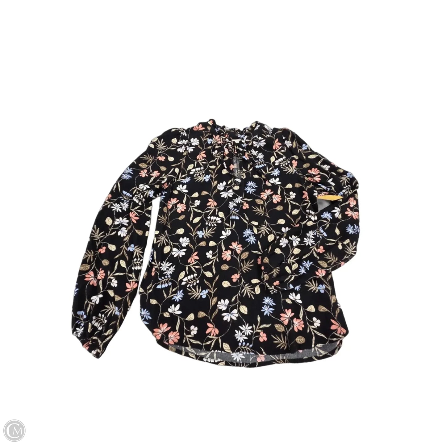 Top Long Sleeve By Loft In Floral Print, Size: Xsp