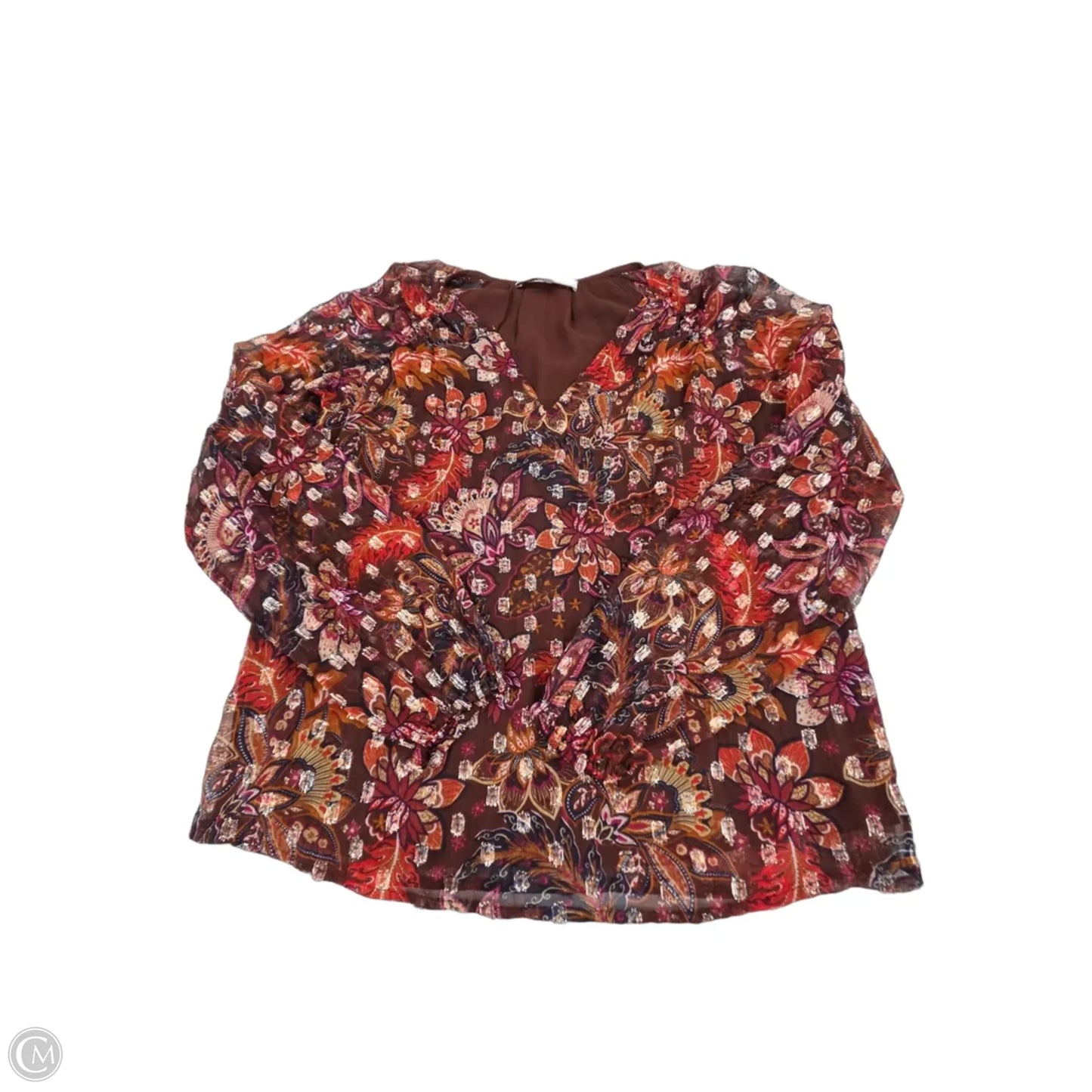 Top Long Sleeve By Loft In Brown, Size: Xxs