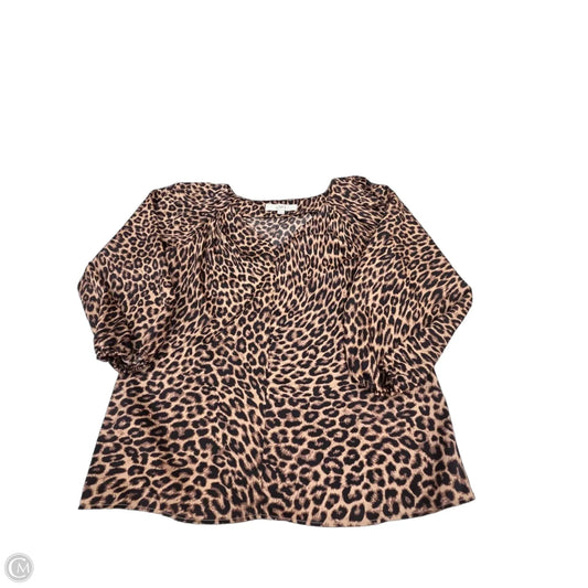 Top Long Sleeve By Loft In Animal Print, Size: Xxs