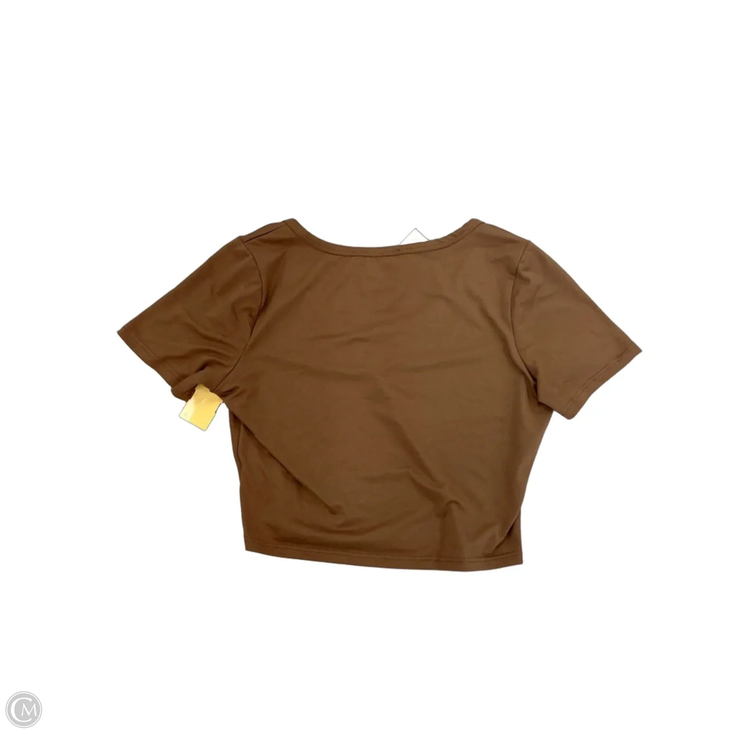 Top Short Sleeve Basic By Sadie & Sage In Brown, Size: S