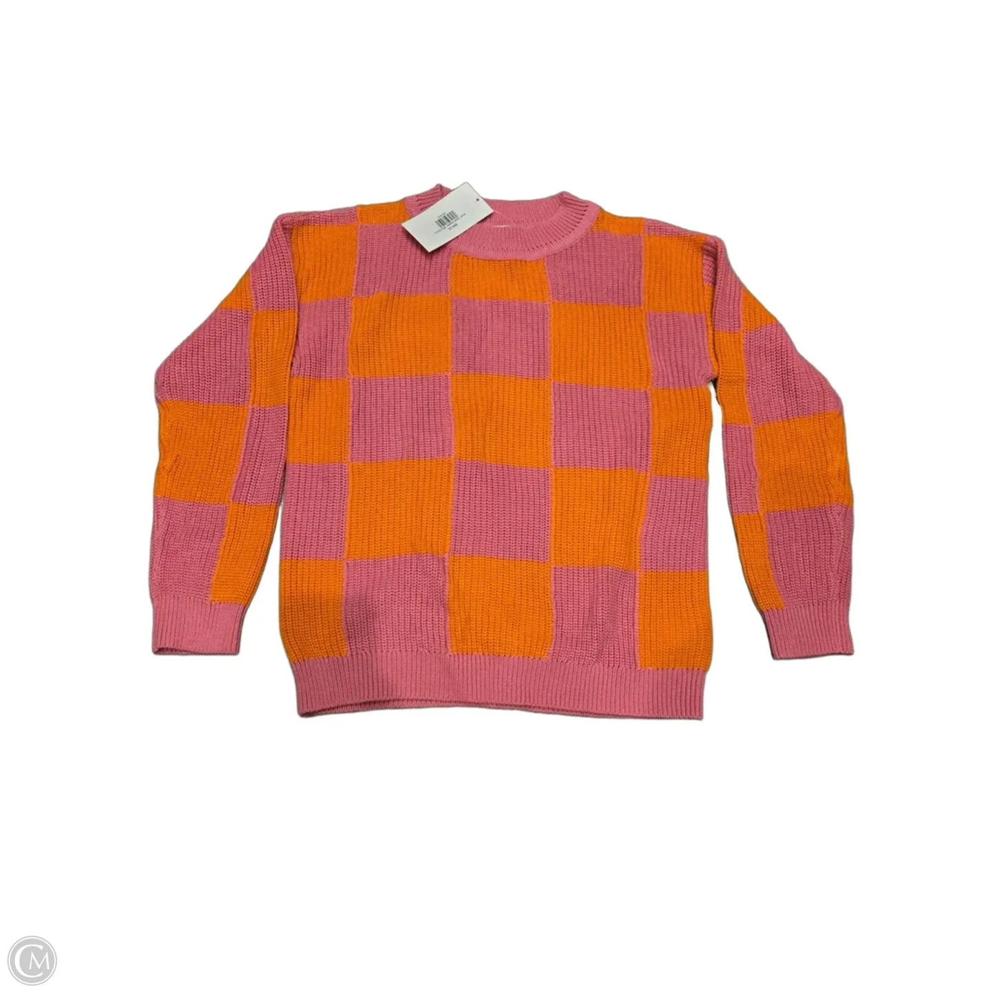 Sweater By Cme In Orange & Pink, Size: S